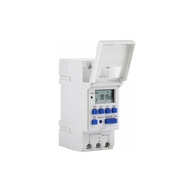 LCD Minuterie Programmateur horaire électrique hebdomadaire Numérique Timer Interrupteur 15A(220V)
