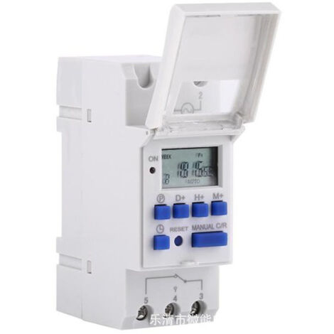 LCD Minuterie Programmateur horaire électrique hebdomadaire Numérique Timer Interrupteur 15A(220V)