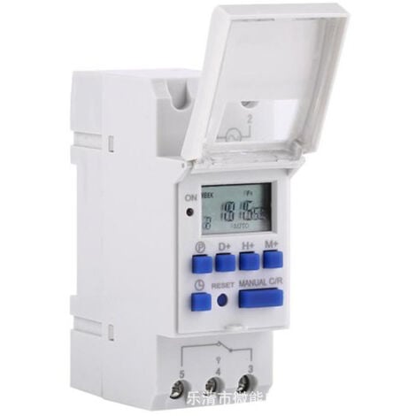 BOED LCD Minuterie Programmateur horaire électrique hebdomadaire Numérique Timer Interrupteur 15A(220V)