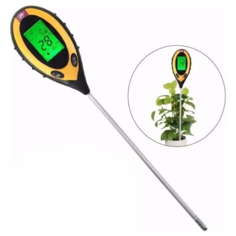 LCD Soil Tester Automatic Shutdown Sensitive Probe Soil Moisture PH Temperature Humidity Meter Light Meter