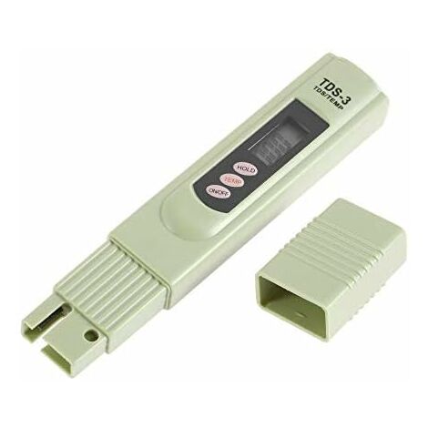 LCD TDS-3 Medidor de calidad de agua potable Probador digital Temperatura PPM Medidor de prueba Analizador de pluma para medir agua potable, hidroponía, acuario, piscina y spa