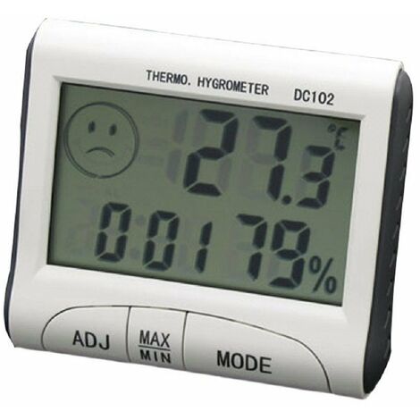 LCD Thermomètre à pièce Mini LCD Thermomètre intérieur numérique Hygromètre Température Monomètre Horloge Bureau Station météo avec support magnétique