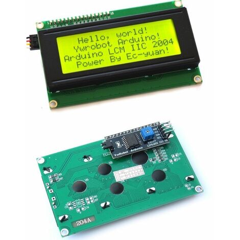 LCD Verde  20x4 CARACTERES con serial  IIC/I2C Arduino