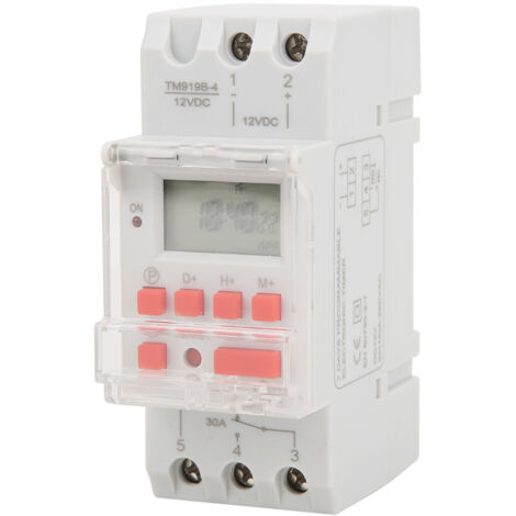 LCD-Wochenzeitschaltuhr – 12 V DC 30 A, Ein-/Ausschalter mit Countdown
