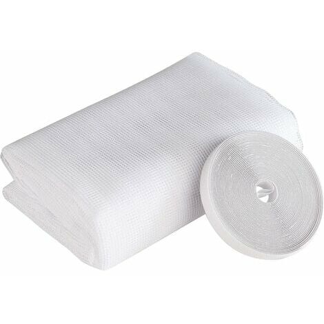 LCGEDB Tulle Moustiquaire Fibre de Verre, Toile haut de gamme en ibre de verre, Protection eficace contre les insectes, 130 x 150 cm, blanc, 03498