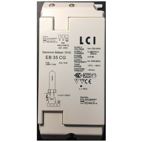 Lci 1211060 Balastro electrónico HID 35W - EB 35 CG