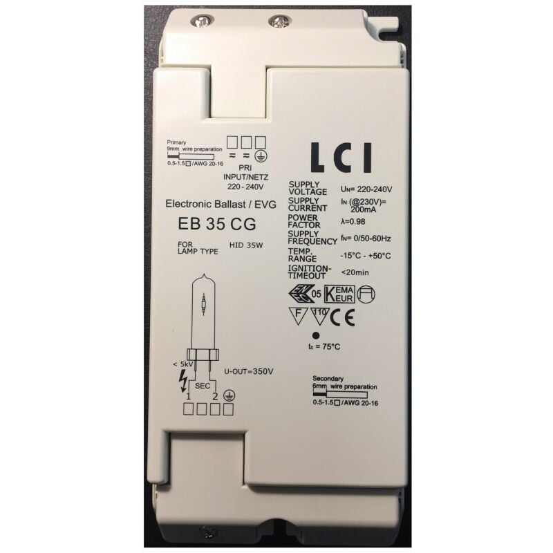 LCI - 1211060 Ballast électronique hid 35W - eb 35 cg