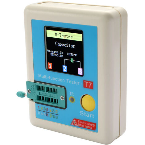 LCR-t7 Transistor Tester TFT Diodo Triodo Tester di capacità ESR Tester NPN PNP MOSFET IR Tester multifunzione Multimetro