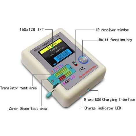 LCR-TC1 Multifunktions-Transistortester, Farbgrafikdisplay