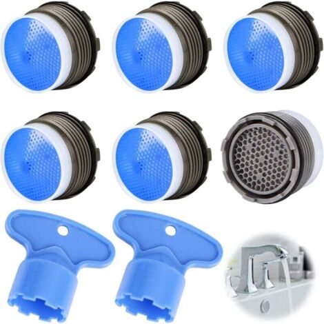 [LCS] Aérateur de robinet M18.5, aérateur abrasif à économie d'eau avec 2 outils, compatible avec les robinets de salle de bain et de cuisine