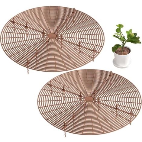 [LCS] Protection pour pot de fleurs profonde et haute, grande taille, grille de protection découpable, protection pour chat, protection pour enfant, protection pour animaux de compagnie, lot de 2 (gra