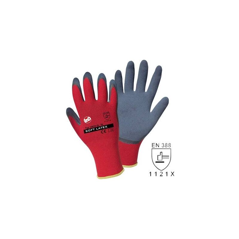 

L+D Griffy Soft Latex 14910-8 - Guantes De Trabajo (Poliéster, Talla 8, En 388:2016, Cat Ii)