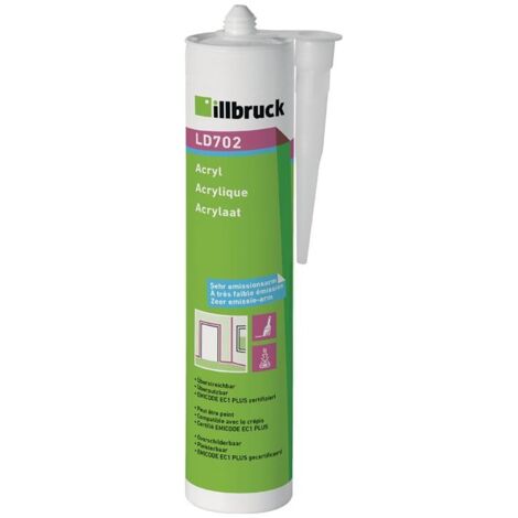 LD702 - Mastic acrylique pour joints à faible mouvement - Illbruck - 310 ml Blanc
