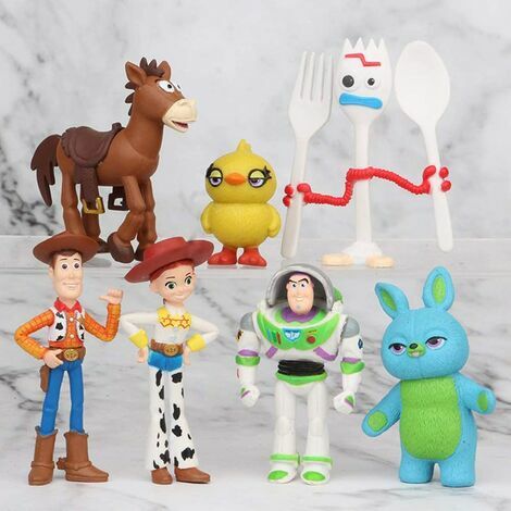 LDSBHN 7 PCS Toy Story Cake Toppers Figurines histoire de jouets Cupcake topper Toy Story Figurines de fête Figurines d'action de dessin animé décoration de gâteau pour Toy Story Party Supplies