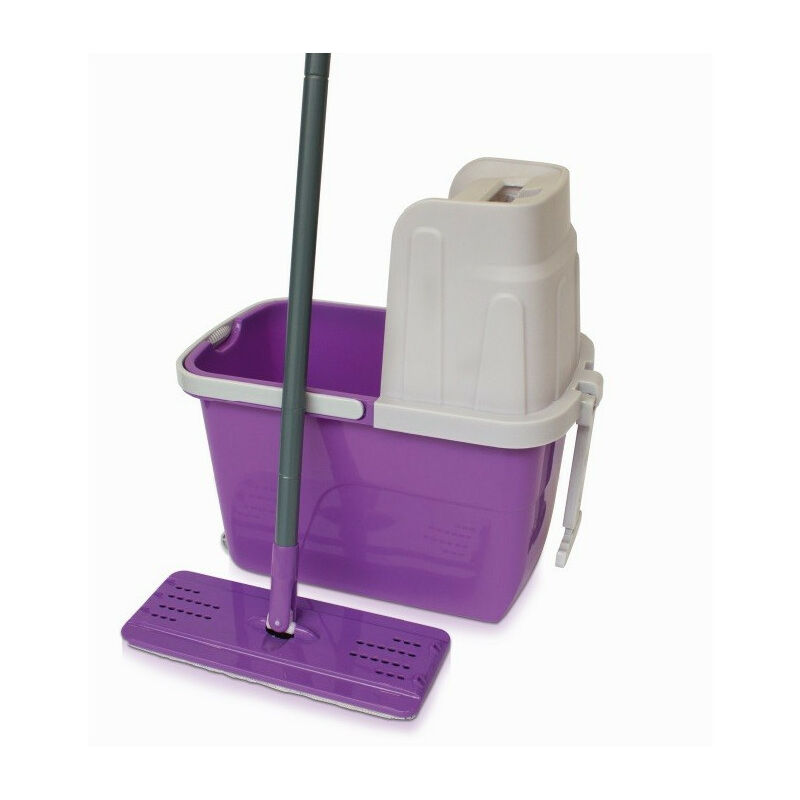 The fast spinning broom - VENTEO - Microfiber wipes - Articulated head - Large rectangular head - Roller bucket - Telescopic handle - Multi surface