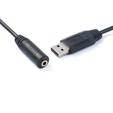 Le câble adaptateur USB mâle vers 3,5 mm femelle à 4 pôles plaqué or convient pour connecter les câbles audio des casques et des haut-parleurs.