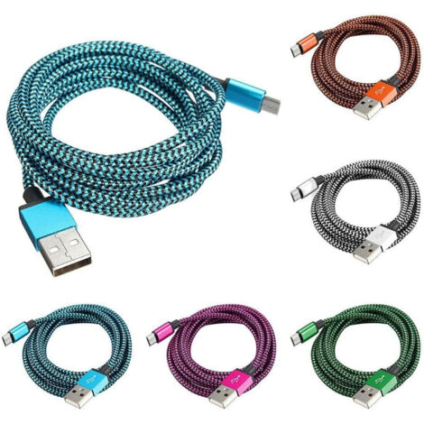 Le Câble Micro-usb Tracé Sur Une Longueur De 2 Mètres