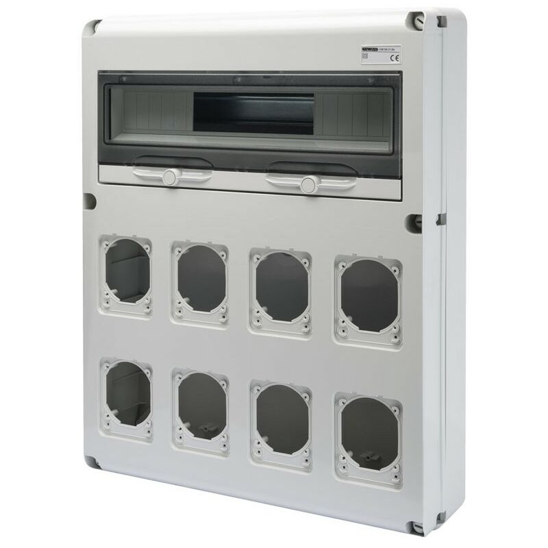 Tableau Gewiss 20 modules avec 8 brides pour prises industrielles GW68013N