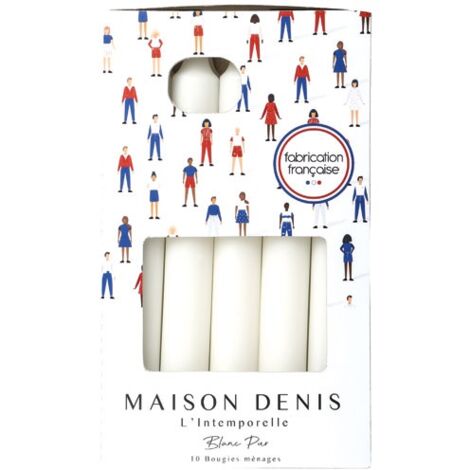 DENIS ET FILS LE CHAT BARQUETTE 10 BOUGIES MENAGES BLANCHES 1201326