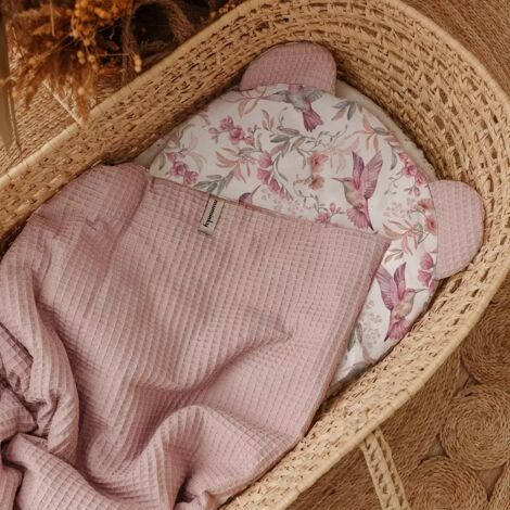 Le Colibri Waffle Bedding Set 50x75 e cuscino  Rosa antico