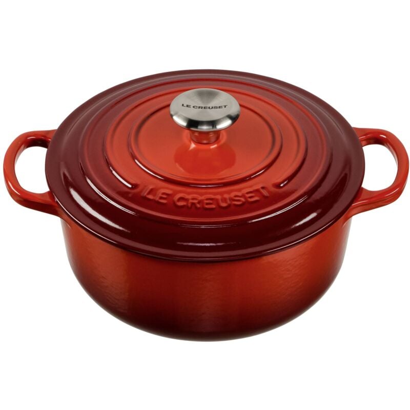 Le Creuset - Signature cocotte ronde 20 cm rouge cerise