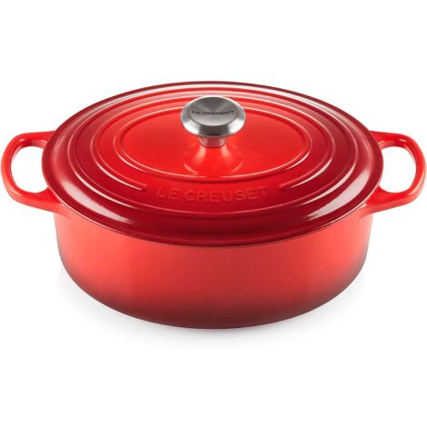 Le Creuset Cocotte ovalede ghisa, 35 cm, 8, 9 L, Tutte Las Fonti  Calore inclusa induzione, Ciliegia, 21178350602430