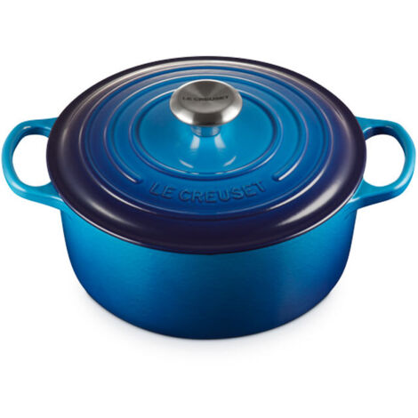 Le Creuset Cocotte Ronde in Ghisa Emaillata Azzurra 24 cm