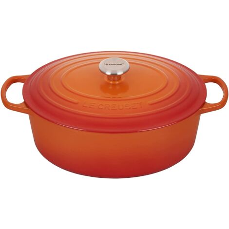 Le Creuset, Cocotte Signature en Fonte Émaillée avec Couvercle, Ø 33cm, Ovale, Compa...