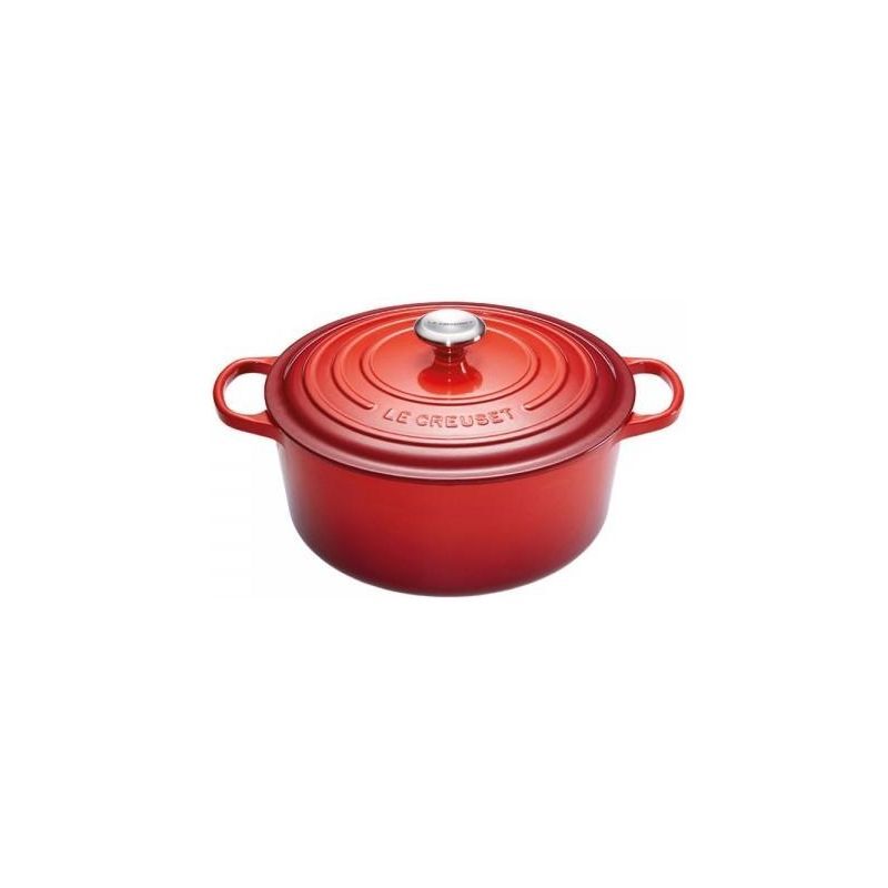 Image of Le Creuset Signature Casseruola Rotonda 20cm Rosso Ciliegia