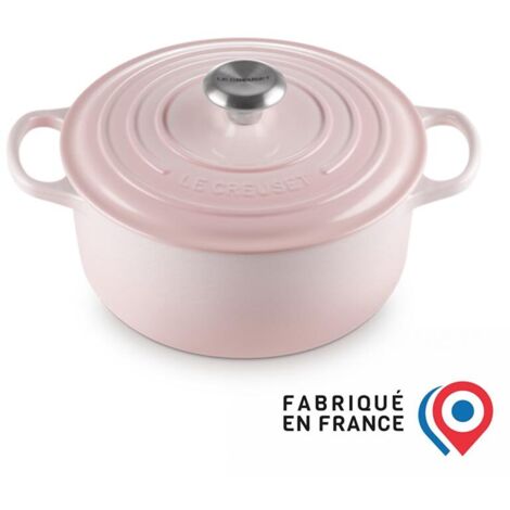 Le Creuset Evolution Cocotte de ghisa con coperchio, Rotonda, Pomellode acciaio inox, ⌀ 20 cm, 2,4 L, Rosa Shell Rosa,21177207774430