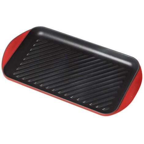 Le Creuset Extragroßer rechteckiger Grill 47x25x32 cm Cerise