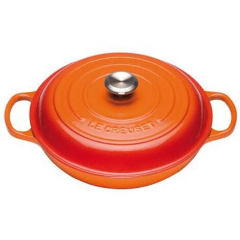 LE CREUSET Le Creuset Faitout Signature en Fonte Émaillée, Rond, 30cm, 3,2 L, 5,555 kg, Volcanique, 21180300902430