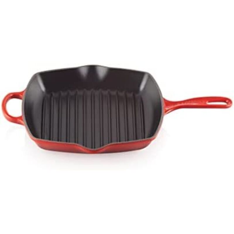Grillpfanne Gusseisen Quad. Kirschrot 26 Cm - Le Creuset