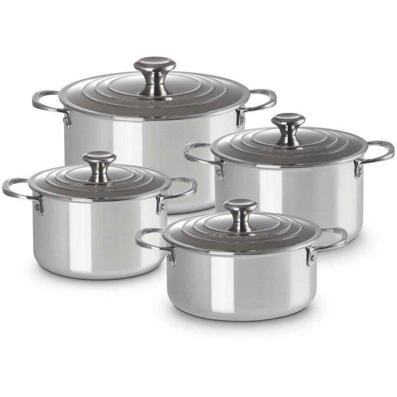 Le Creuset Set 4 pezzi casseruole in acciaio inox