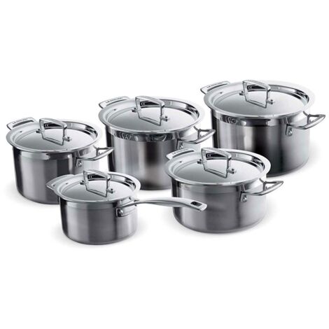 Le Creuset Set 5 pezzi pentole in acciaio inox, 96209400001000