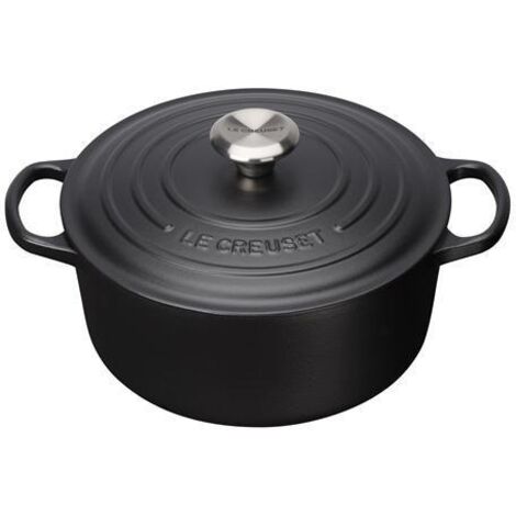 Le Creuset Signature Bräter rund 24 cm schwarz
