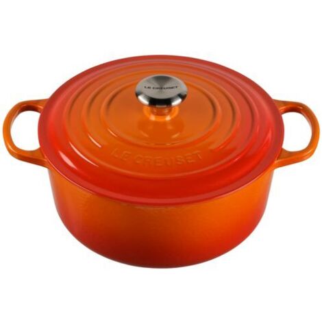Le Creuset Signature Bräter rund 26 cm ofenrot