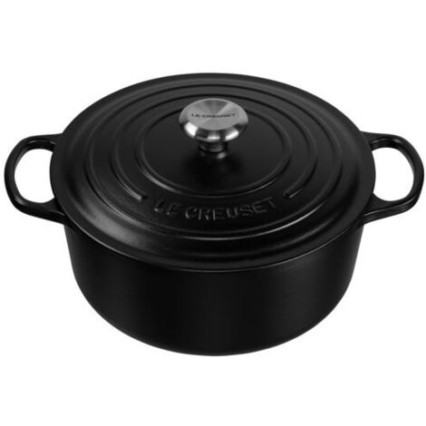 Le Creuset Signature Bräter rund 26 cm schwarz
