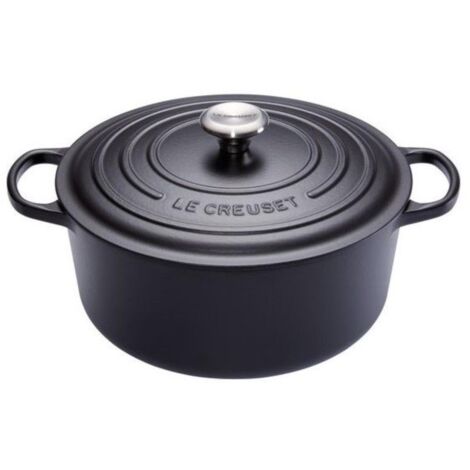 Le Creuset Signature Bräter rund 28 cm schwarz