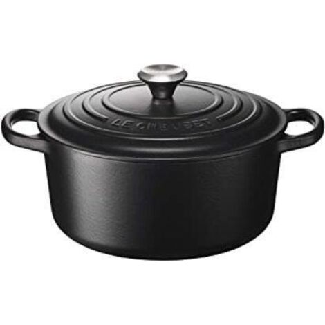 Le Creuset Signature Cocotte Fonte Émaillée 22 cm Noir Mat