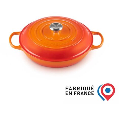 Le Creuset Tegame basso Evolution in ghisa vetrificata, Rotondo, diameter 30 cm, 3.2 l, Arancione, 21180300902430