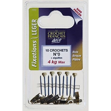 LE CROCHET FRANCAIS 3170160000008 CROCHET ACIER LAITON N° 0 CTE 10 1000, INCOLORE, TAILLE UNIQUE