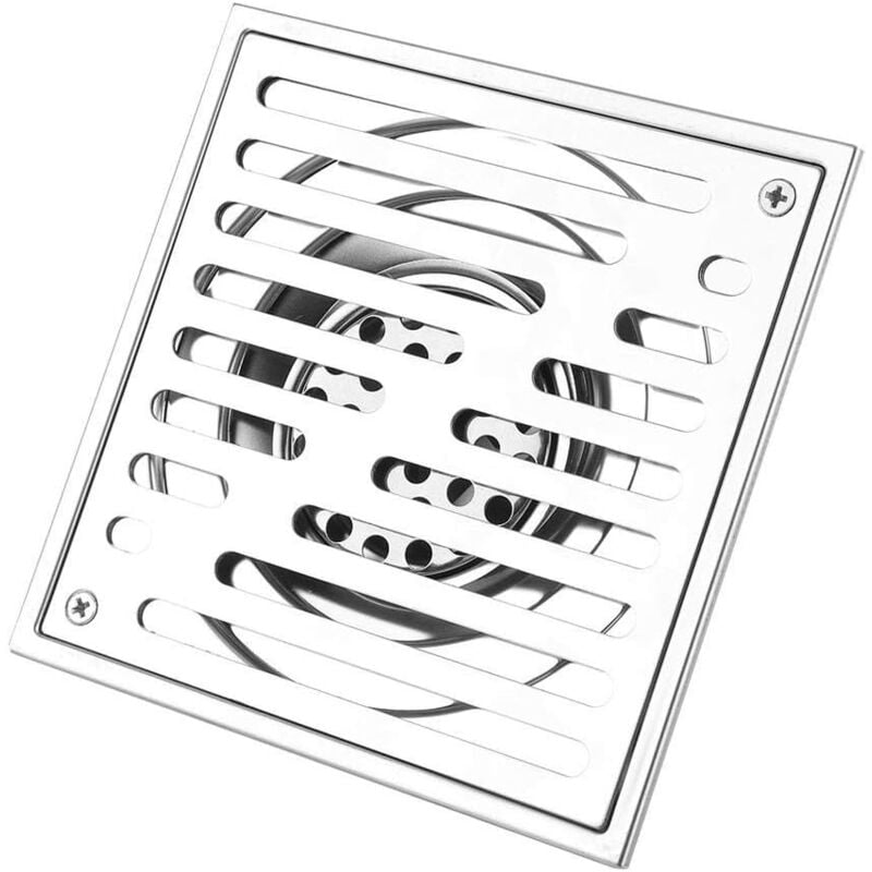 Gotrays - Le Drain de douche carré en acier inoxydable, utilisé pour la salle de bain, largeur de résistance 150x150mm