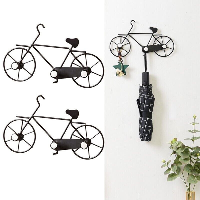 Le Fer crochet De Vélo Portemanteau Mural,Étagère Crochet de Manteau en Forme de Bicyclette Vélo Décoratif Crochet Pour Entrée Chambre Salle De Bain