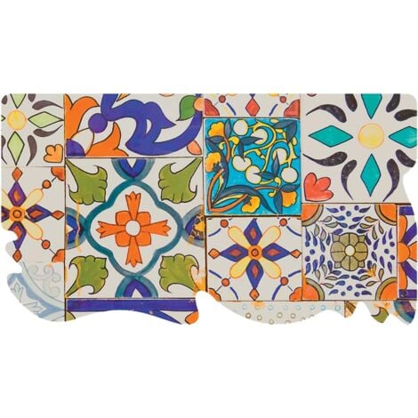 Le Forme Piastrella Tappeto Cucina Sagoma Pvc Moderno Colorato Antiscivolo Stampa Digitale - 50x90 cm