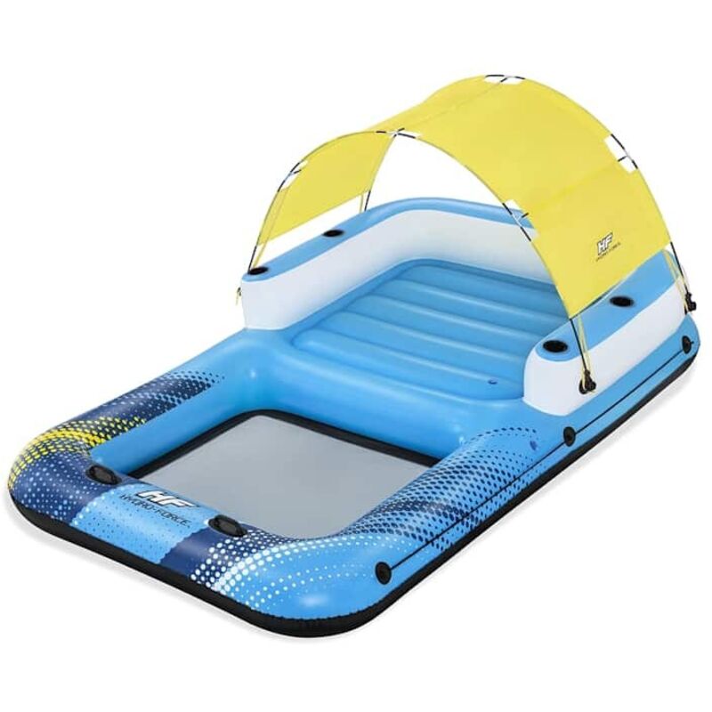 Bestway - Ile géante Summer Oasis™ 3,05 x 1,86 x 58 cm, 4 adultes (360kg), Inflata-Shield™, 4 porte-gobelets, fond maille filet