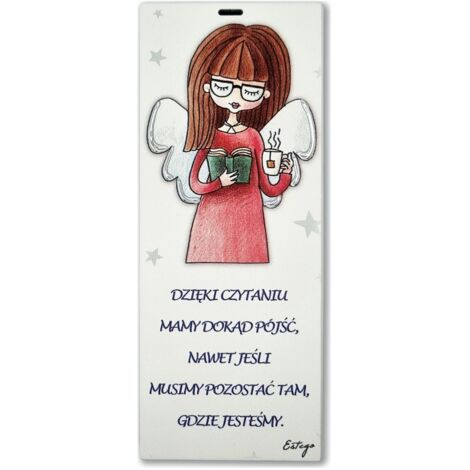 Le Graziose Cuadro pintado que dice Lectura de libros 6x15 cm  Tamaño: 6x15cm  SKU: ES0512424PL