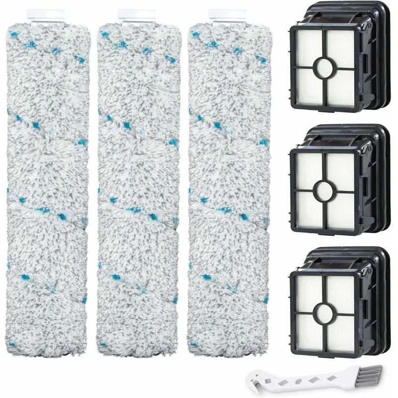 Forehill - Le kit de brosse et de filtre de remplacement 2554A est compatible avec les aspirateurs tout-en-un Bissell CrossWave Wireless Max 2554A,