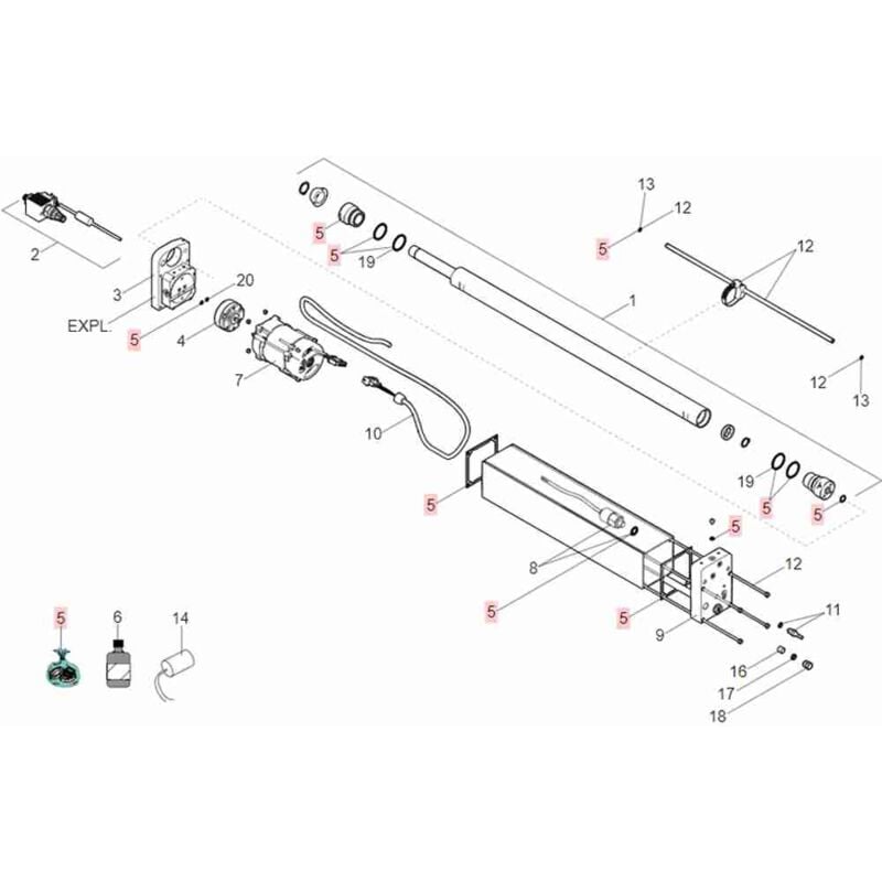 Le kit de joints J275 contient 21 pièces de rechange d'origine Faac