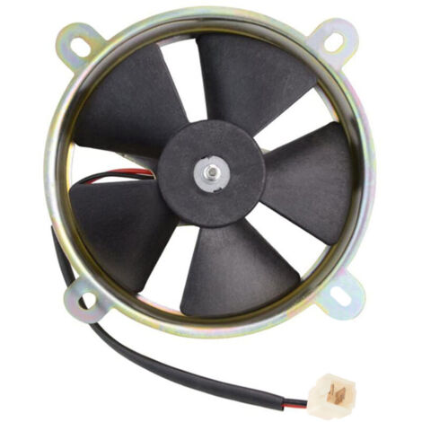 Le kit de ventilateur de radiateur universel de la série GY6 comprend un support de montage en métal, un ventilateur électrique à 5 pales de 12 V et est compatible avec les systèmes de refroidissement